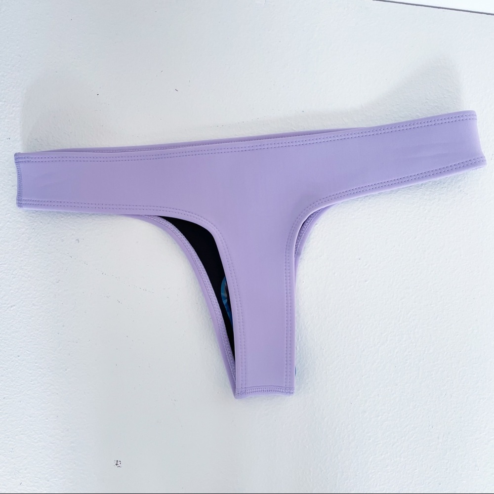 Hoaka Neoprene Low Cut Bikini Thong Swim Bottoms S - Picture 2 of 5
